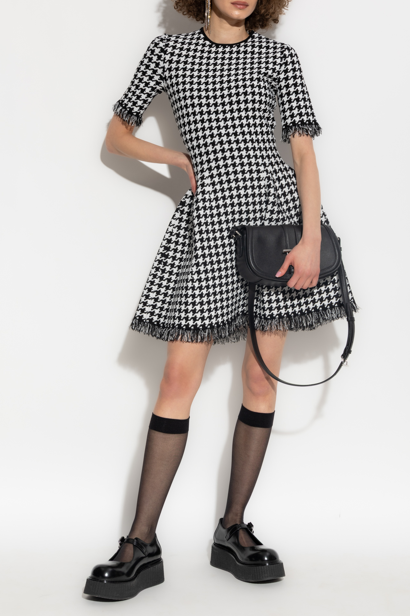 ワンピース MCQUEEN Houndstooth dress White/Black Bonhams : Alexander McQueen: a Black and White Houndstooth Dress